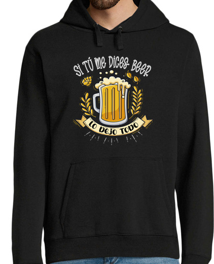 Sweat-shirt À Capuche Pour Homme Si ta bière ice laisse tout