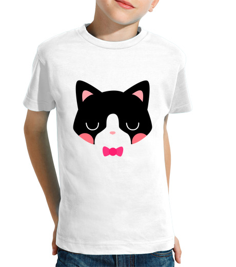 T-shirt bambino manica corta gatto