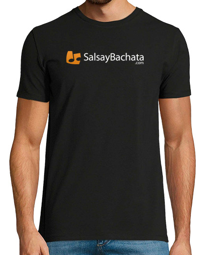 Tee Shirt Homme Manche Courte logo salsaybachata.com mélange