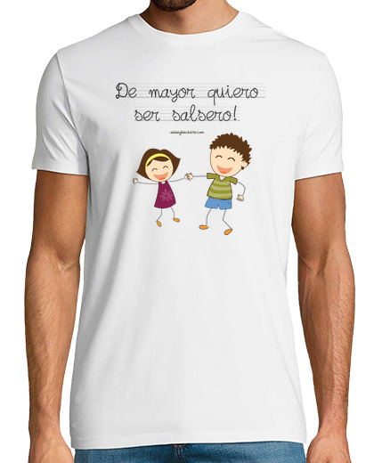 Image of short t-shirt i want to be salsa couple