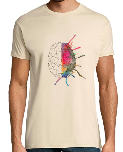 Image of t-shirt brain colored boy