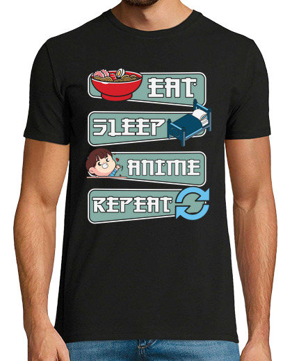 Image of eat sleep anime repeat kawaii manga