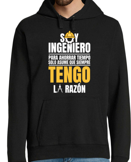 Sweat-shirt À Capuche Pour Homme Soy Ingeniero Asume Que Siempre Tengo l