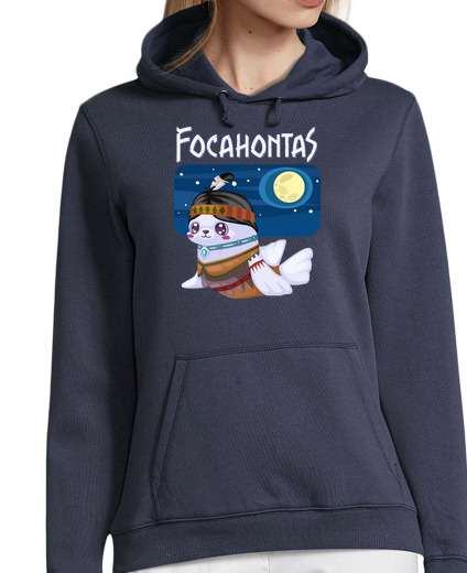 Sweat-shirt À Capuche Pour Femme focahontas femme de jersey