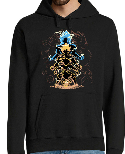 Sweat-shirt À Capuche Pour Homme bolas de dragón DBZ songoku the saiyan