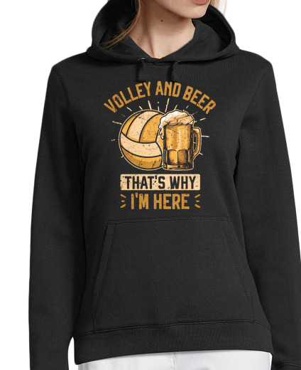 Sweat-shirt À Capuche Pour Femme volley-ball et beach-volley bière