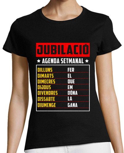 Image of retirement weekly agenda in catalan retired gift in catalan