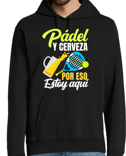 Sweat-shirt À Capuche Pour Homme joueur de padel paddle-tennis paddle-te