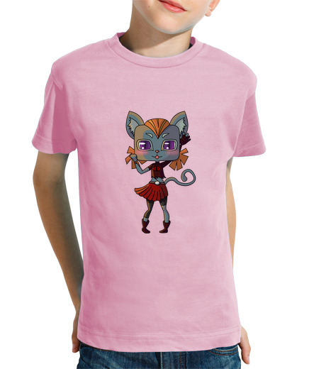 T-shirt bambino manica corta roquera gata