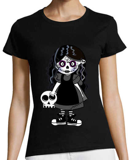 Image of cooltee girl skull of sugar. only available in a trowel
