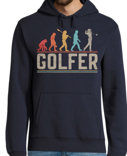 Sweat-shirt À Capuche Pour Homme évolution du golf golfeur cadeau de gol