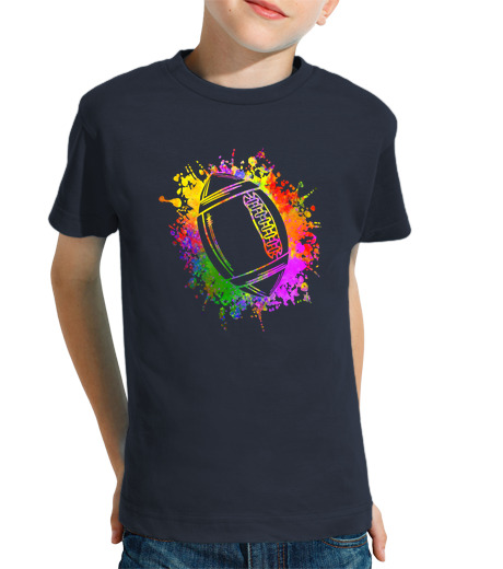 Image of american football rugby watercolor splashes
