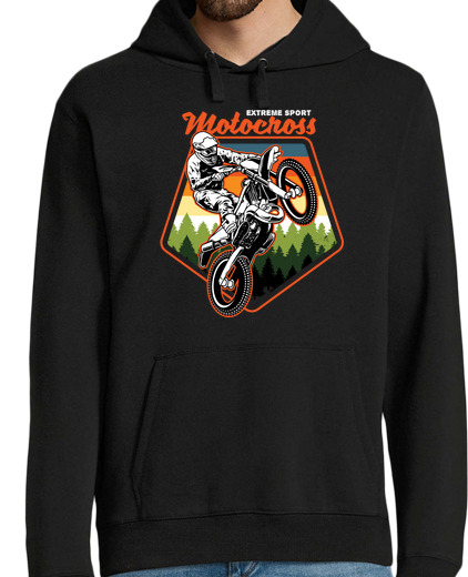 Sweat-shirt À Capuche Pour Homme extreme sport motocross