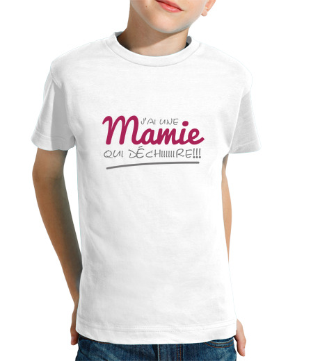 T-shirt bambino manica corta jai una nonna che strappa