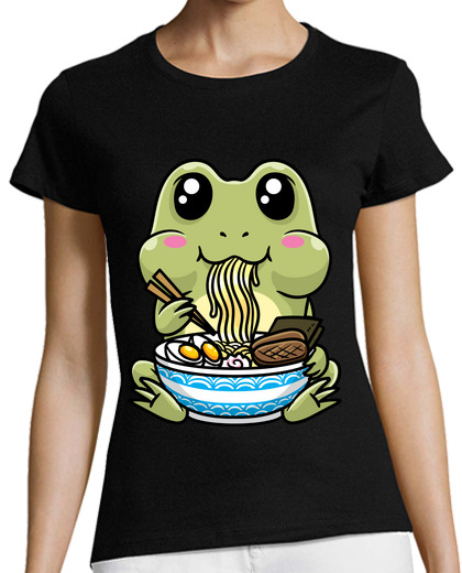 Image of cute frog ramen bowl japanese noodle