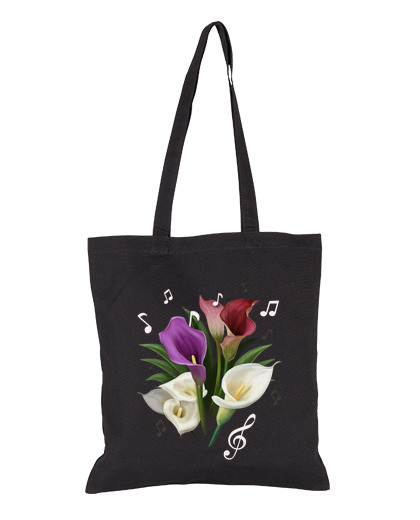 Image of flowers and music