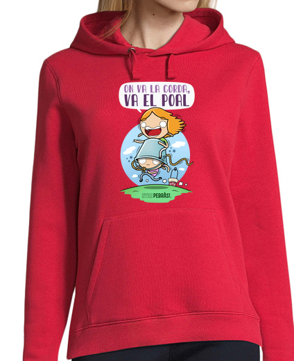 Sweat-shirt À Capuche Pour Femme va la corde va le poal