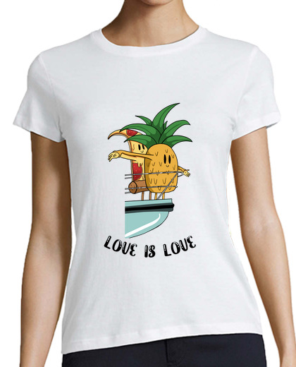 Image of pizza and pineapple love
