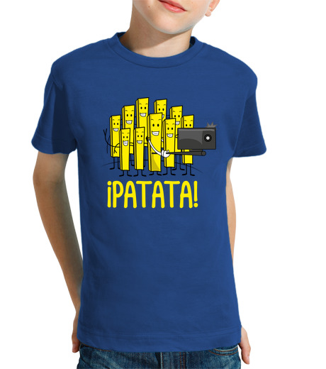 T-shirt bambino manica corta selfie patata