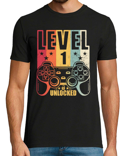 Image of level 1 unlocked gaming birthday gamer