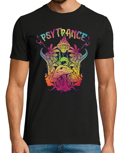 T-shirt uomo manica corta psytrance colorato