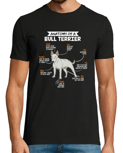 Image of anatomy of a bull terrier funny dog owner gift