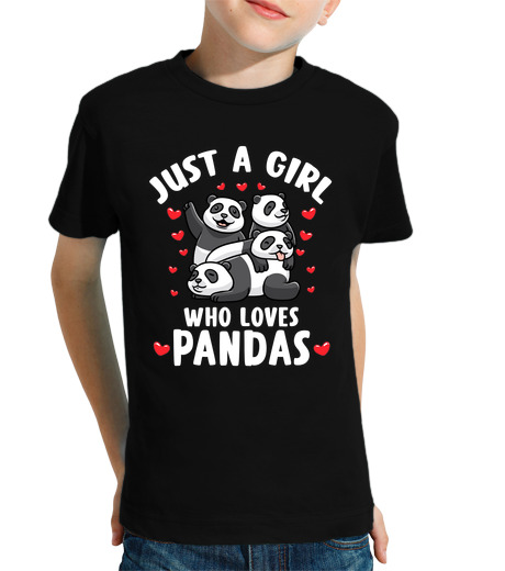 T-shirt bambino manica corta panda panda kawaii