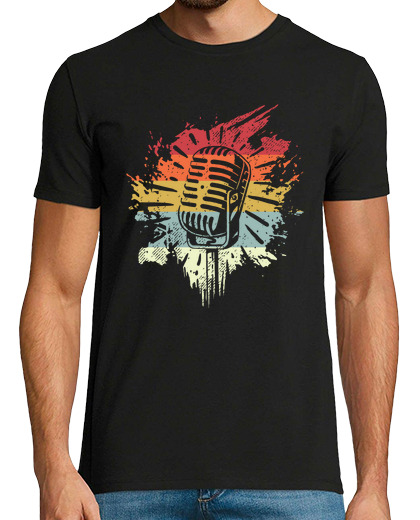 Image of singer vocalist musician microphonene retro mic