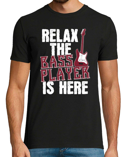 Image of funny bassist gift relax the bass player is here