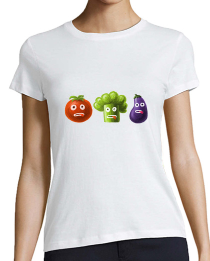 Image of Tomato Broccoli and Eggplant Funny Cartoon Vegetables