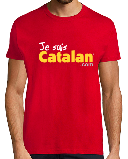 Image of i am catalan - red & gold - white edge