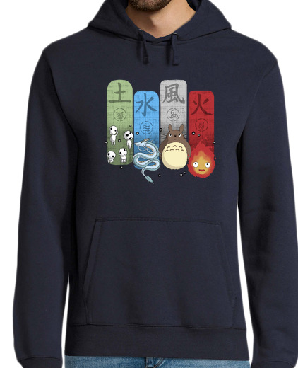 Sweat-shirt À Capuche Pour Homme Charmes élémentaires Ghibli