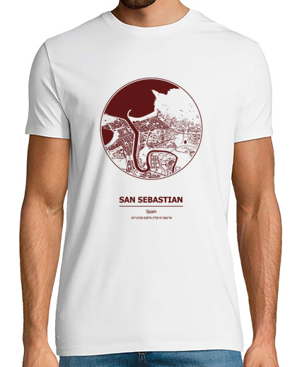 Image of san sebastian city map coordinates