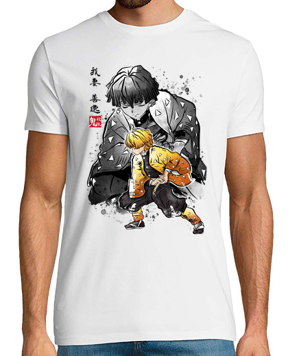 Image of demon slayer zenitsu sumi-e
