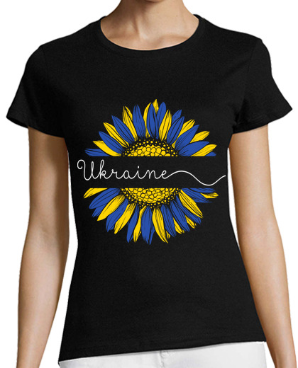Image of ukraine flag sunflower ukrainian suppor