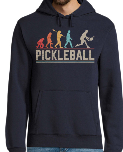 Sweat-shirt À Capuche Pour Homme pickleball évolution drôle pickleballer