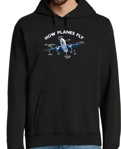 Sweat-shirt À Capuche Pour Homme comment les avions volent aviation pilo