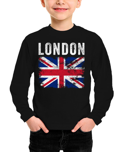 Camiseta Niño Manga Larga londres reino unido bandera británico r laTostadora