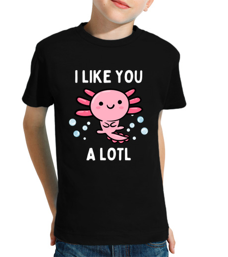 Tee Shirt Pour Enfant Manche Courte je t39aime beaucoup drôle axolotl