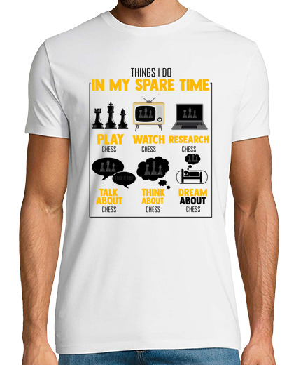Image of humorous thing do my spare times play board sport enthusiast novelty chessman chessmaster expert pun