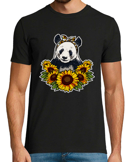 Image of Cute Panda Gift Sunflower Decor