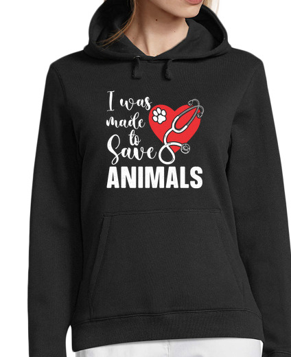 Sweat-shirt À Capuche Pour Femme sauver des animaux technologie vétérina