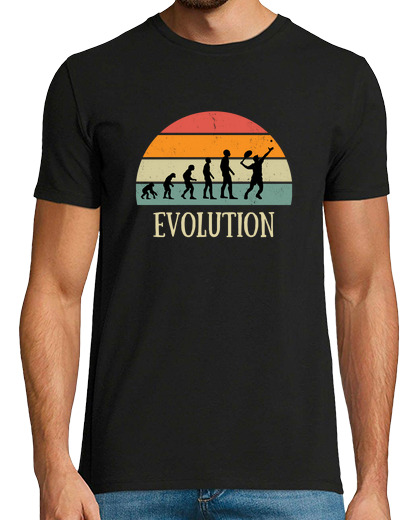 Image of evolution tennis man humor