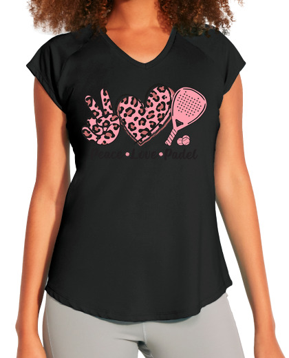 Image of peace love padel mother padel player