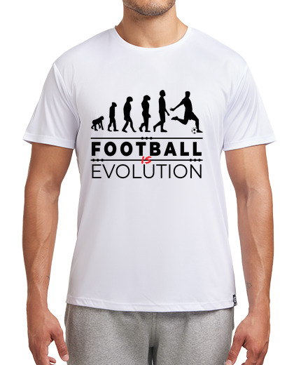 Image of football is evolution message humor