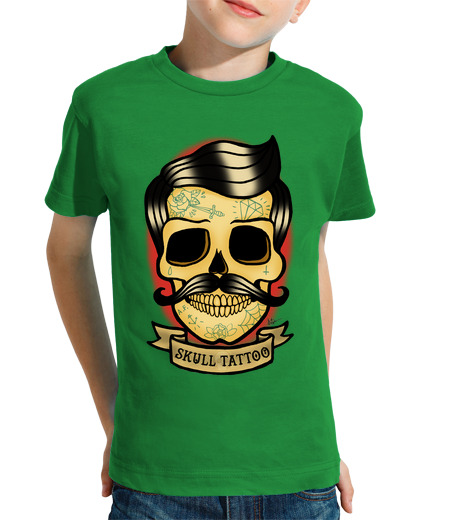 T-shirt bambino manica corta vecchio skull !!!