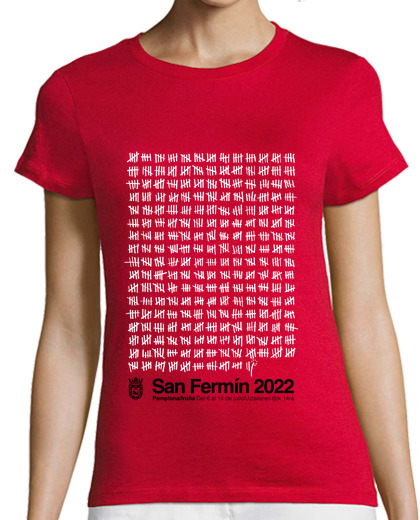 Image of san fermin 2022 girl red t- t shirt