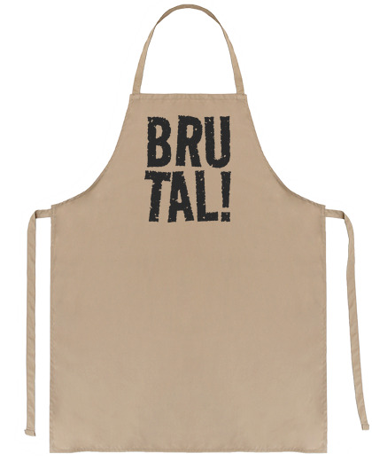 Image of davantal brutal amb lletres fosques