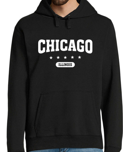 Sweat-shirt À Capuche Pour Homme Chicago Illinois