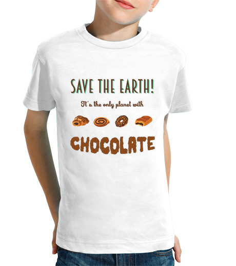 T-shirt bambino manica corta save la terra!